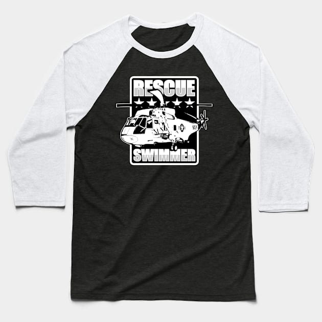 Rescue Swimmer Baseball T-Shirt by TCP